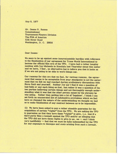 Letter from Mark H. McCormack to Deane Beman