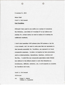 Memorandum from Mark H. McCormack to Brian S. Clark