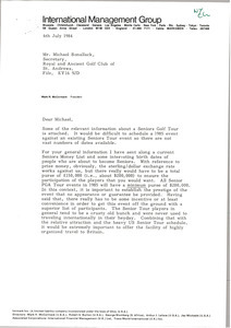 Letter from Mark H. McCormack to M. F. Bonallack