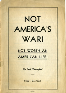 Not America's war! Not worth an American life!
