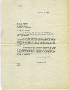 Letter from W. E. B. Du Bois to The Viking Press