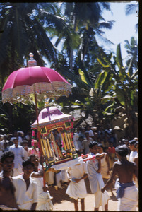 Village temple festival procession litter