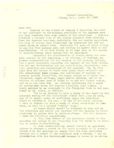 Letter from The American Economic Association to W. E. B. Du Bois