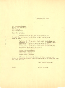 Letter from W. E. B. Du Bois to Masses and Mainstream