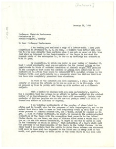 Letter from Robert E. Park to Diedrich Westermann