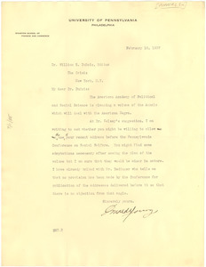 Letter from Donald Young to W. E. B. Du Bois