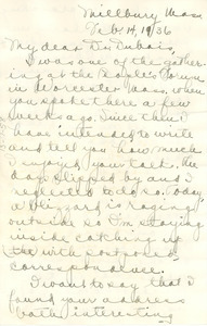 Letter from Vera Murray to W. E. B. Du Bois