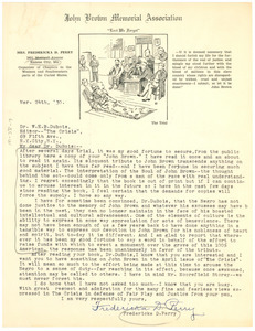 Letter from Fredericka D. S. Perry to W. E. B. Du Bois