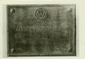 Kenyon L. Butterfield plaque