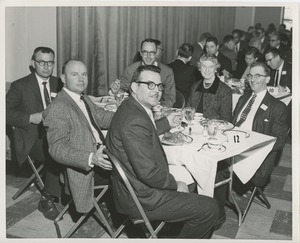 Attendees enjoying a meal at the 1959 Rehabilitation Counselors Conference