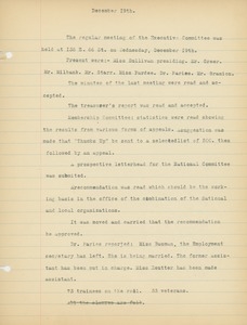 Minutes of the meeting of the Executive Committee of the Institute for Crippled and Disabled Men