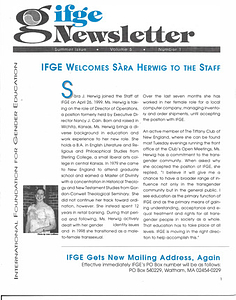 IFGE Newsletter Vol. 5 No. 1 (Summer, 1999)