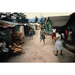 Children playing jump rope