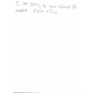 Letter of support from a child in Tipperary, Ireland