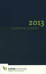 2013 Suffolk University commencement program, College of Arts & Sciences