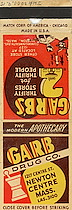 Garb Drug Co. matchbook