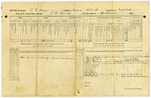 Return of Capt. Leander Gage King concerning present, absent, and alterations since last monthly return of company member status, 1862 September