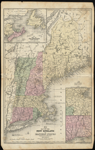 Map of the New England or Eastern States: Engraved to Illustrate Mitchell's School and Family Geography
