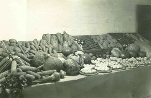 Exhibit of produce, South Amherst Grange