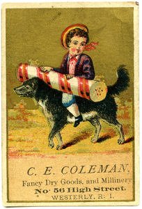 C. E. Coleman, fancy dry goods, and millinery