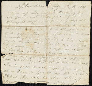 Letter from Michael Lally to his wife and children, July 16, 1861