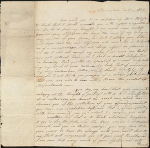 Letters from Jane Clarke to Elizabeth (Oliver) Waterhouse