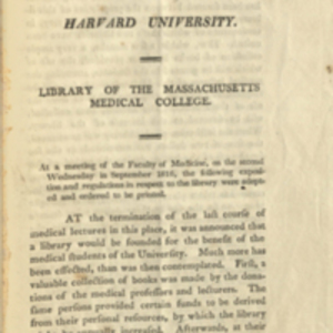 Library of the Massachusetts Medical College
