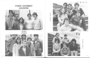 Student Government Association section from the 1981 issue of Suffolk University's Beacon yearbook