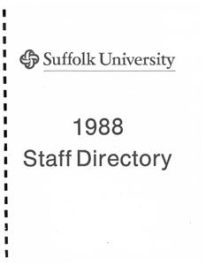 1988 Suffolk University Staff Directory