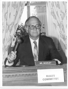 John Joseph Moakley as Rules Committee Chair with gavel, 1989