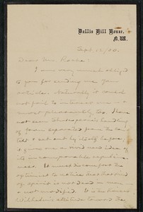 Letter, September 12, 1900, Mark Twain to James Jeffrey Roche