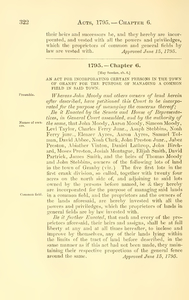 1795 Chap. 0006 An Act For Incorporating Certain Persons In The Town Of Gran By For The Purpose Of Managing A Common Field In Said Town.