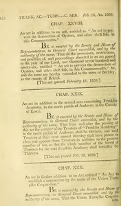 1808 Chap. 0028. An Act In Addition To An Act, Entitled An "An Act To Prevent The Destruction Of Oysters, And Other Shellfish, In This Commonwealth."