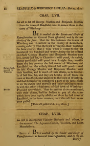 1809 Chap. 0058. An Act To Set Off George Manson And Benjamin Manson From The Town Of Readfield, And To Annex Them To The Town Of Winthrop.