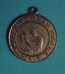 Medal of St. Rita of Cascia and the Sacred Heart of Jesus