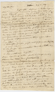 Benjamin Silliman letter to Edward Hitchcock, 1829 August 5