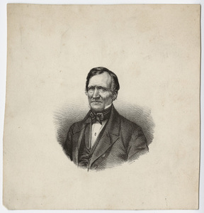 Edward Hitchcock, portrait, facing left, circa 1854