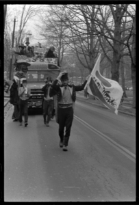 Photographs of the Bread and Puppet Theatre peace march, 1973 January 19-20