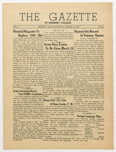 The gazette of Amherst College, 1944 March 10