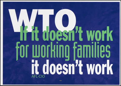WTO: If it doesn't work for families, it doesn't work