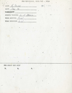 Citywide Coordinating Council daily monitoring report for South Boston High School's L Street Annex by Fenwick Smith, 1976 January 30