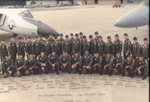 The pilots of the 101st fighter squadron of the 102nd fighter wing ...