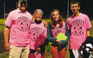 Prouty soccer team supporting breast cancer awareness