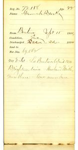 Tewksbury Almshouse Intake Record: Burke, Hannah