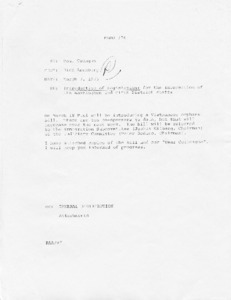 Memo #78: Re: introduction of legislation: for the information of the Washington and Fifth District staffs