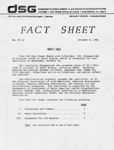 Fact Sheet: AWACS SALE
