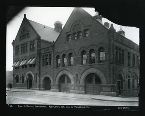 Fire and Police Stations on the corner of Boylston Street and Hereford Street