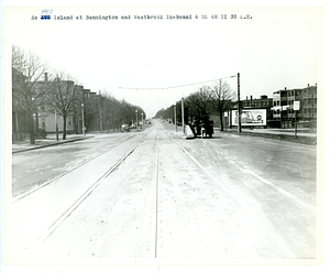 Island at Bennington Street and Westbrook Street inbound