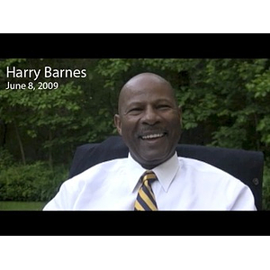Video recording of interview with Harry Barnes, June 8, 2009