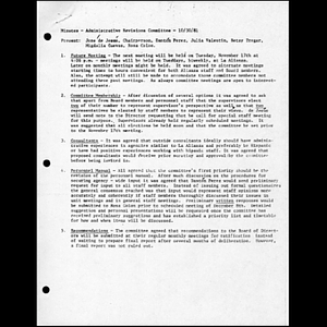 Minutes - Administrative Revisions Committee - 10/30/81